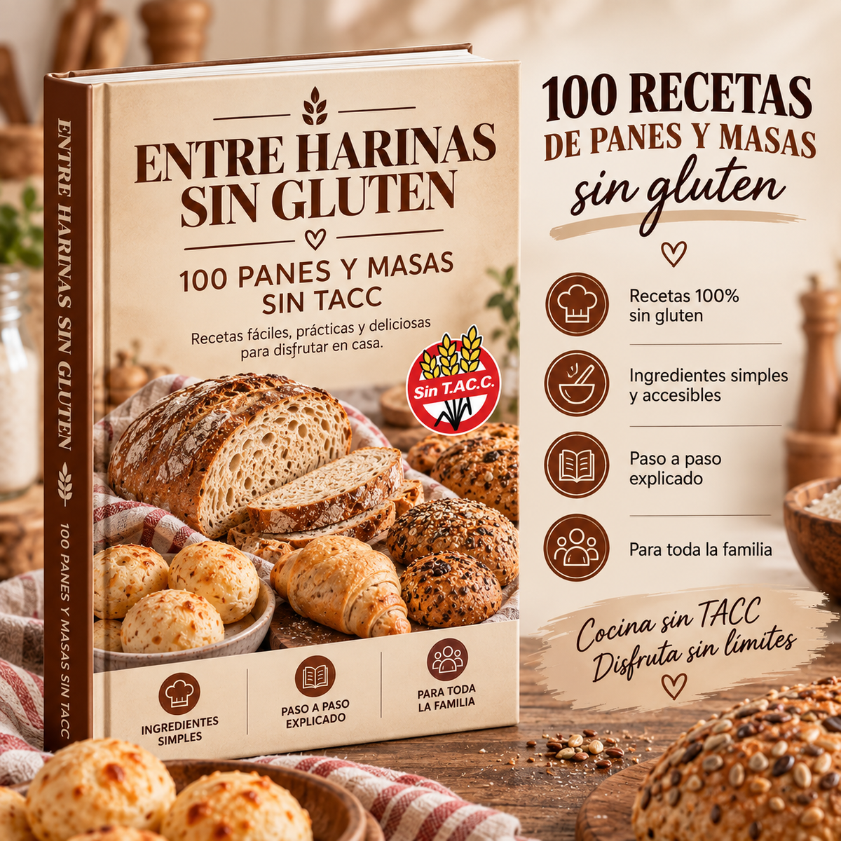 Entre Harinas Sin Gluten + 15 Postres sin gluten que enamoran de regalo 🎁